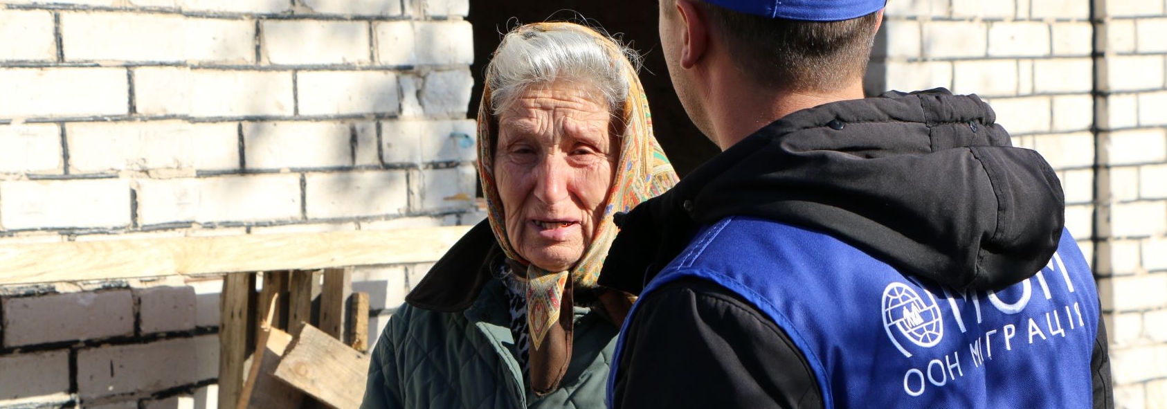 Elderly Halyna who had her house destroyed and repaired by IOM. © IOM 2022