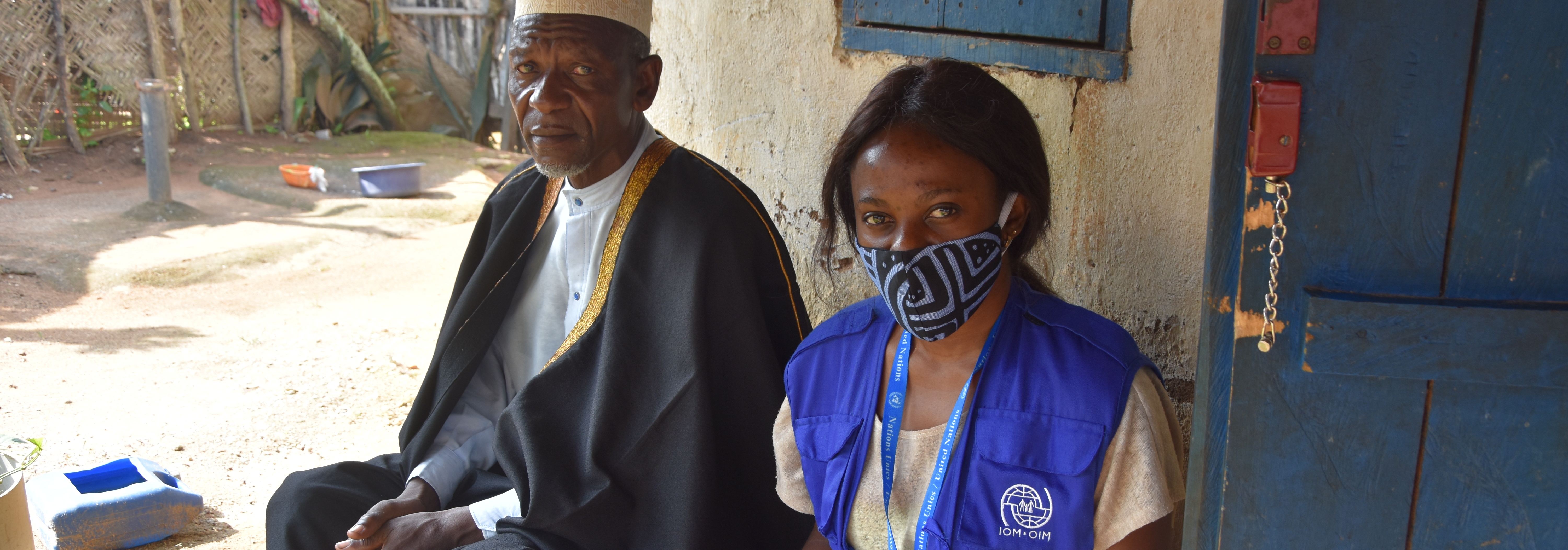 IOM Staff Speak to Community Members During Monitoring Visit, East Region, Cameroon. @ IOM Cameroon, 2020