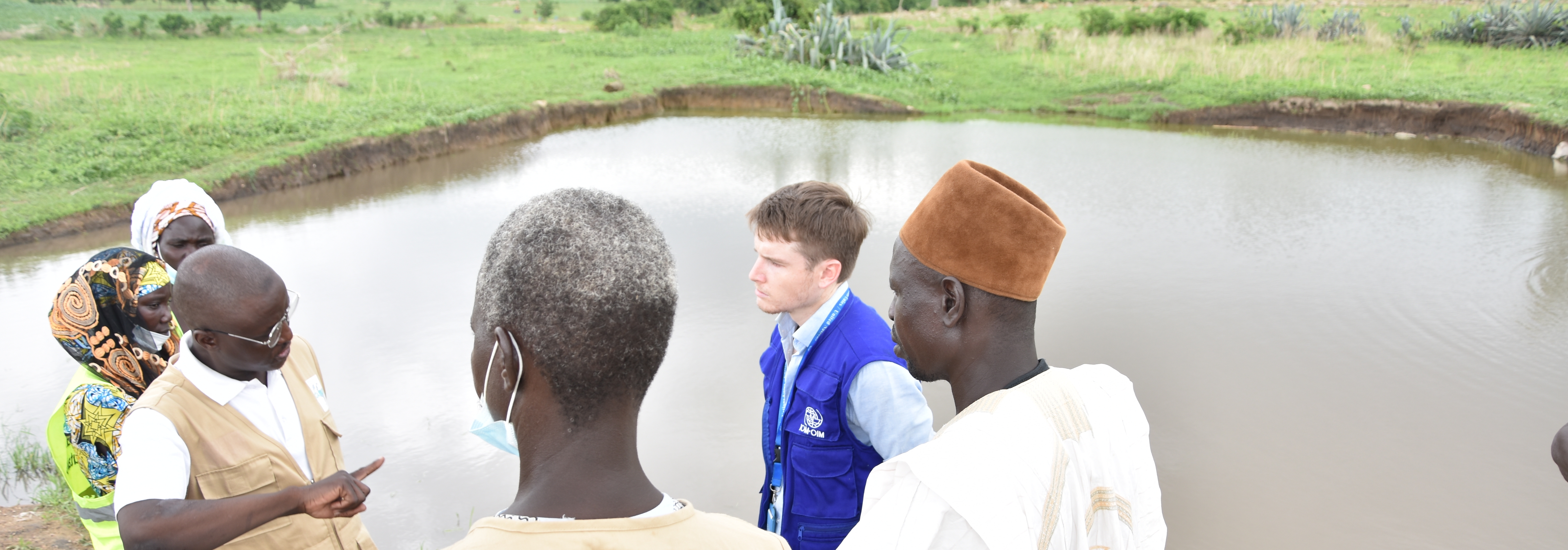IOM Staff Speak to Community Members During Post Monitoring Visit, Far-North Region, Cameroon, 2021