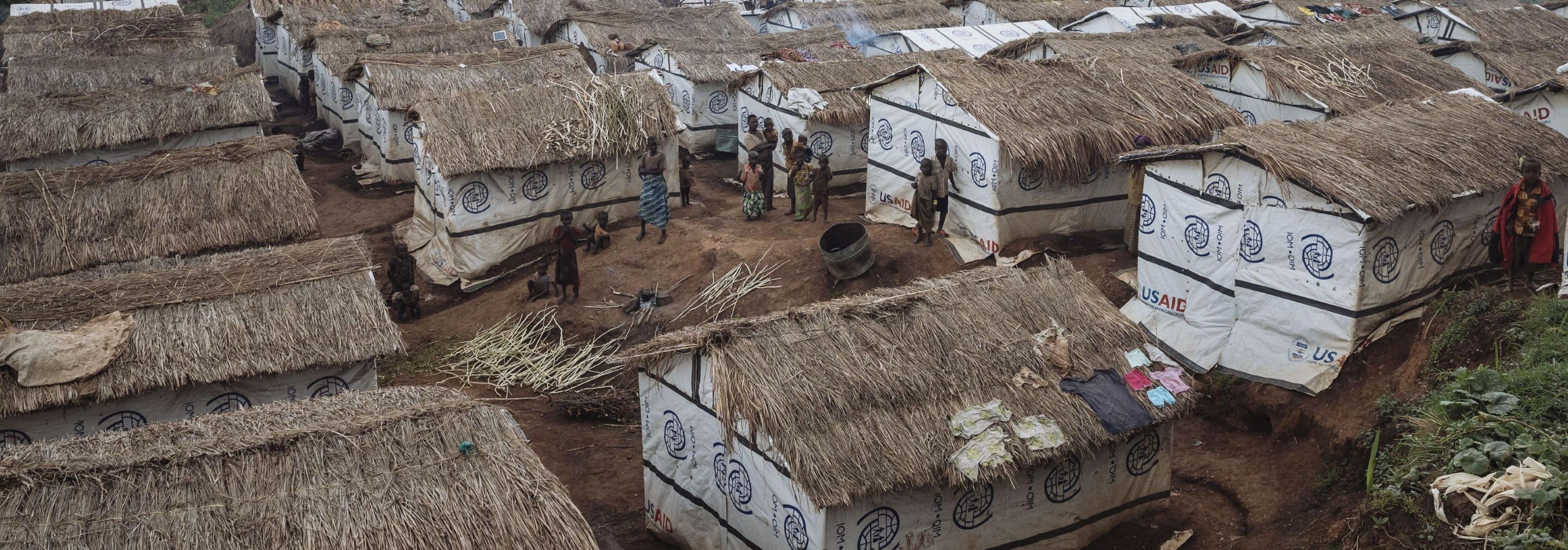 Emergency shelter at IDP site Lindji, Ituri province